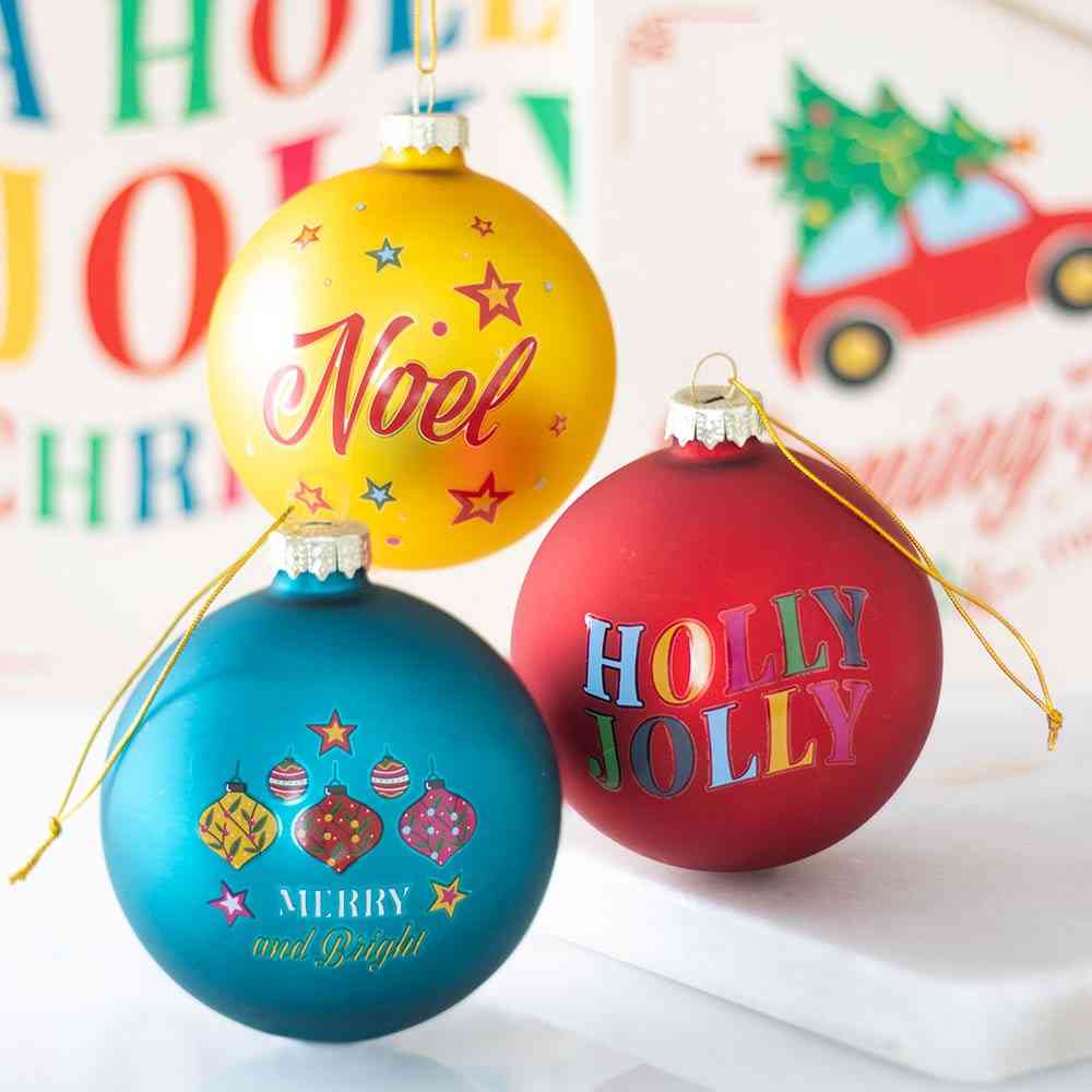 Something Different - Set of 3 Nostalgic Christmas baubles - Multicolours